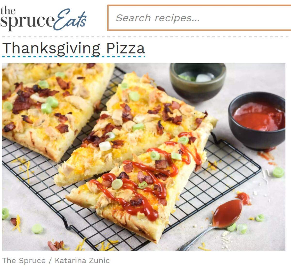 Thanksgiving pizza