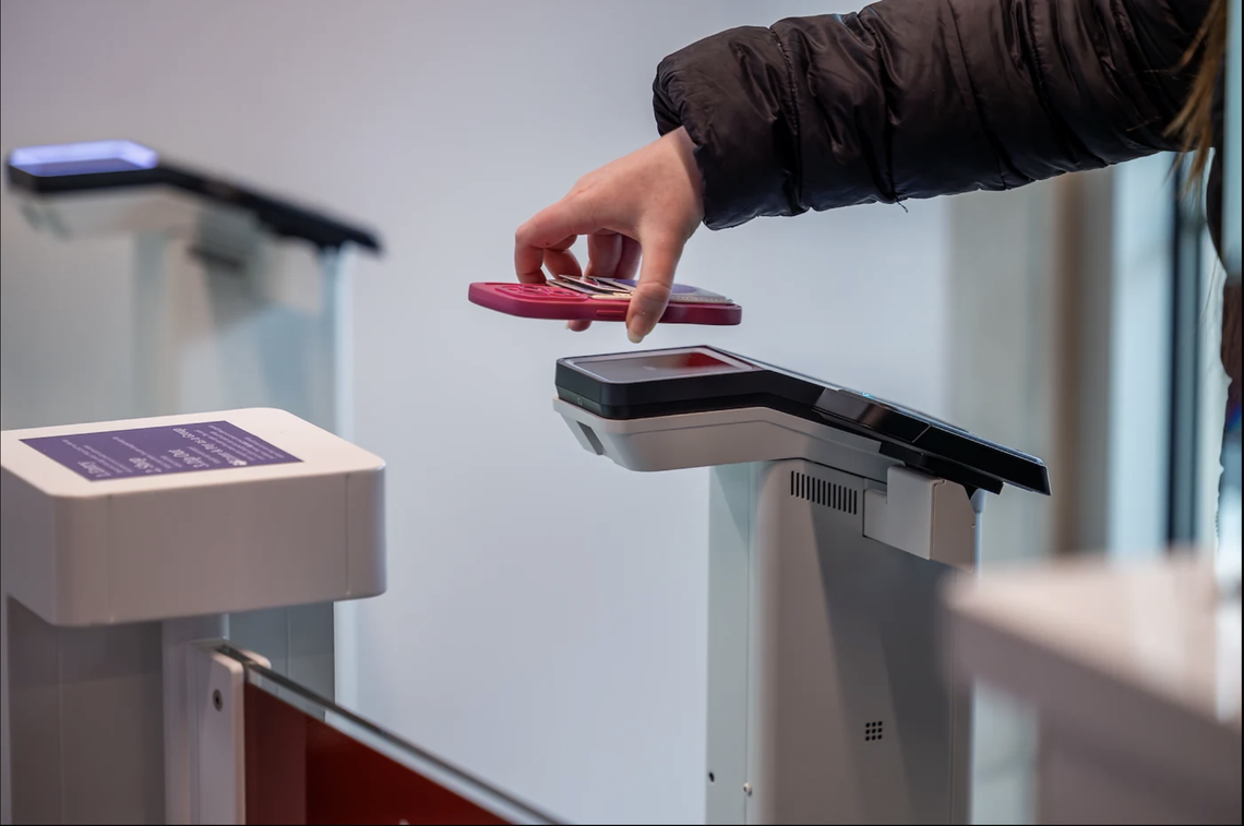 At TCU’s cashier-less Shoppe at Wright, you walk in, scan and card and grab what you need.