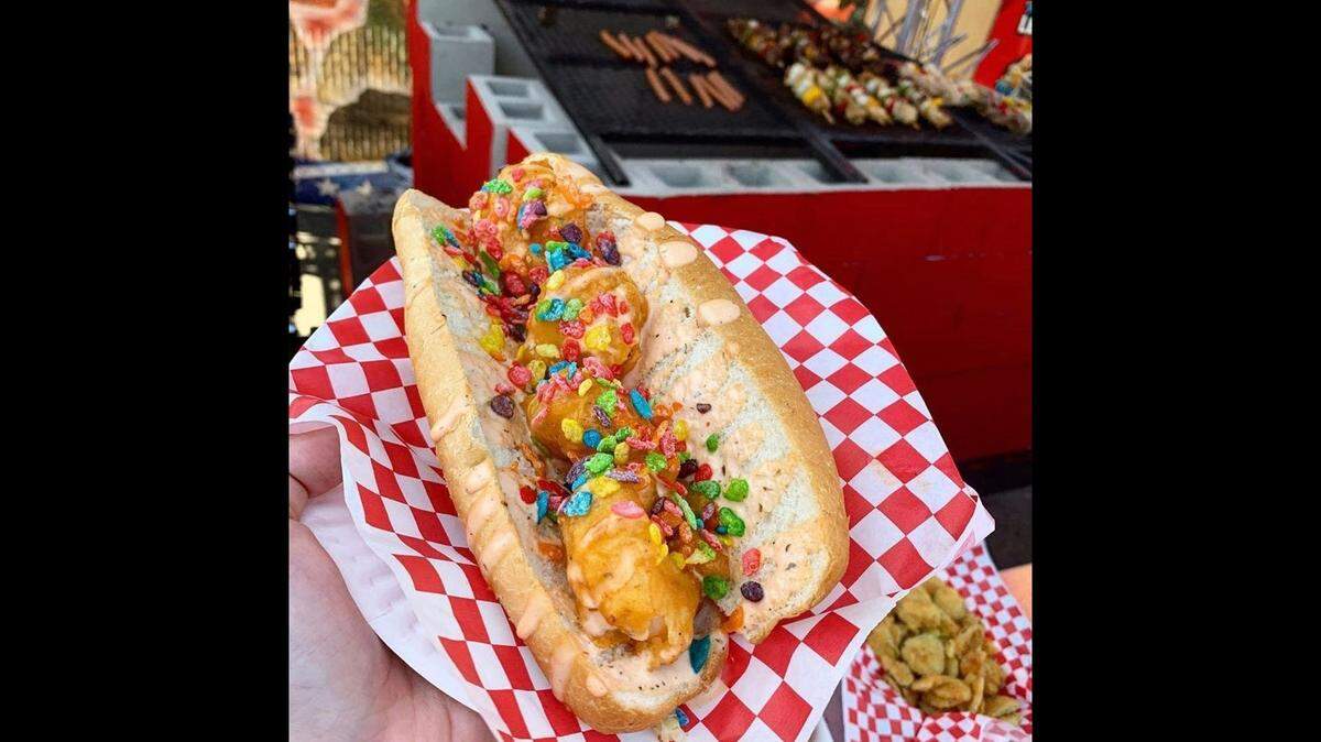 Yabba Dabba NO! Why does this State Fair of Texas shrimp po’boy come with Fruity Pebbles?