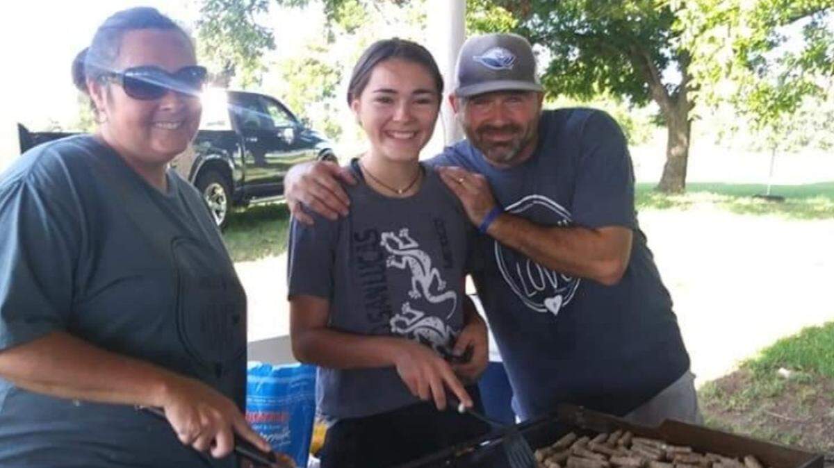 Hearts Full of Love founder Tony Froid, right, with daughter Toni, middle and wife Mandi. The nonprofit organization, located in Weatherford, helps folks in need including the homeless.