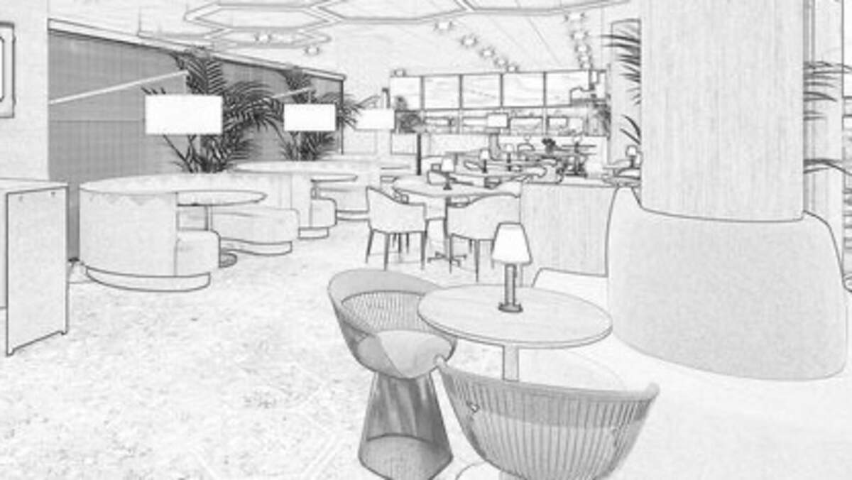 Rounded booths and dining tables will replace the stark interior at Branch & Bird.