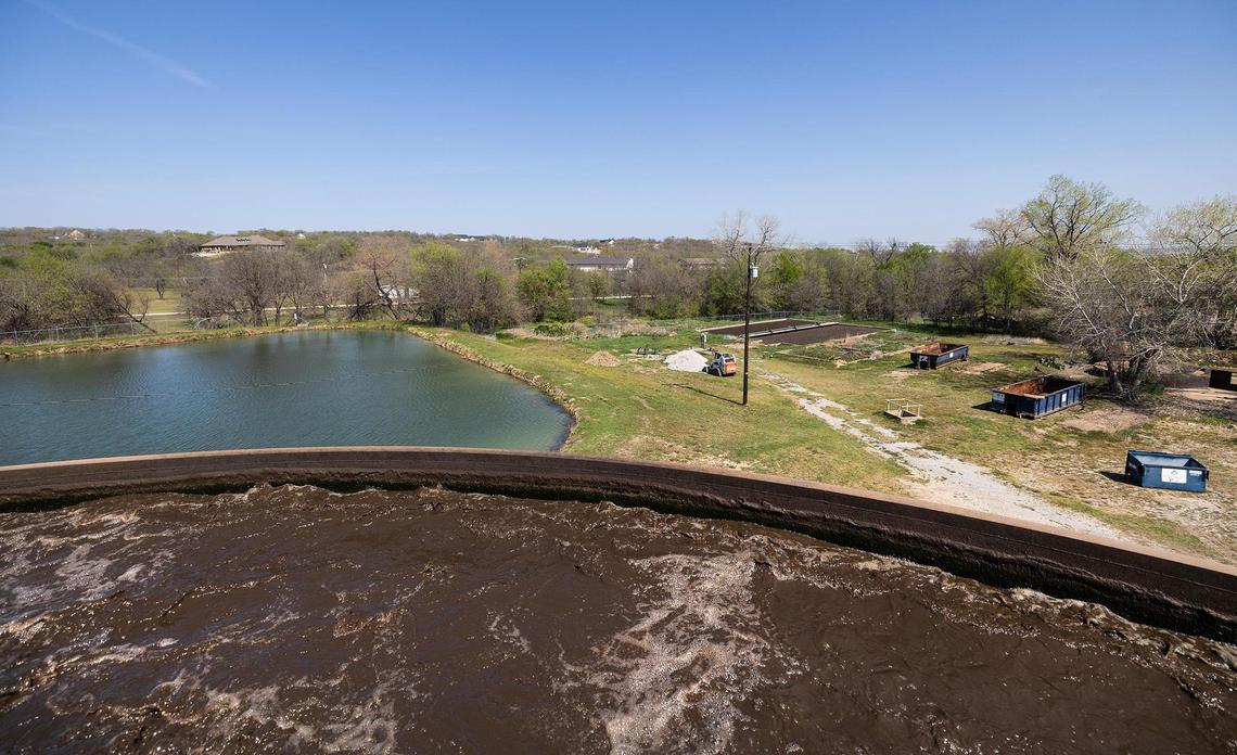 The Runaway Bay Wastewater Treatment Plant on Tuesday, March 25, 2025. Mayor Herman White says parts of the aeration tank are in need of being replaced.