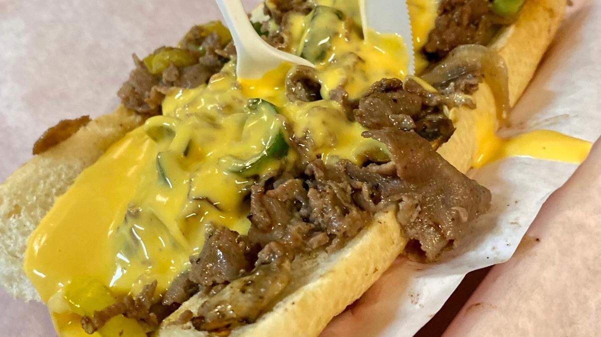 A Philly cheesesteak with Cheez Whiz at Burger & Philly Shack in Watauga.