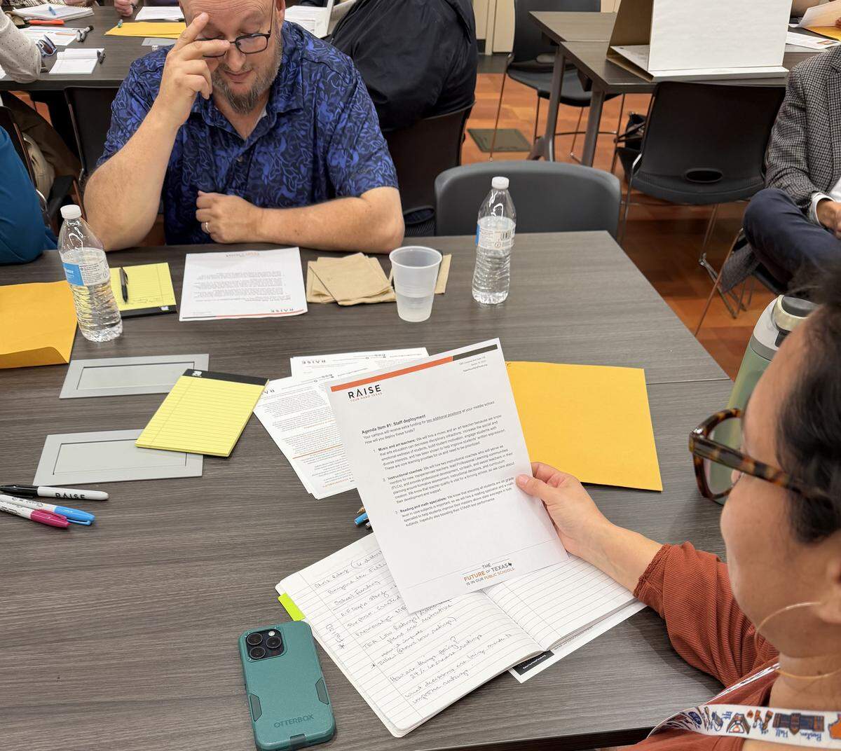 Participants thought through their answers with one another before making a final selection.
