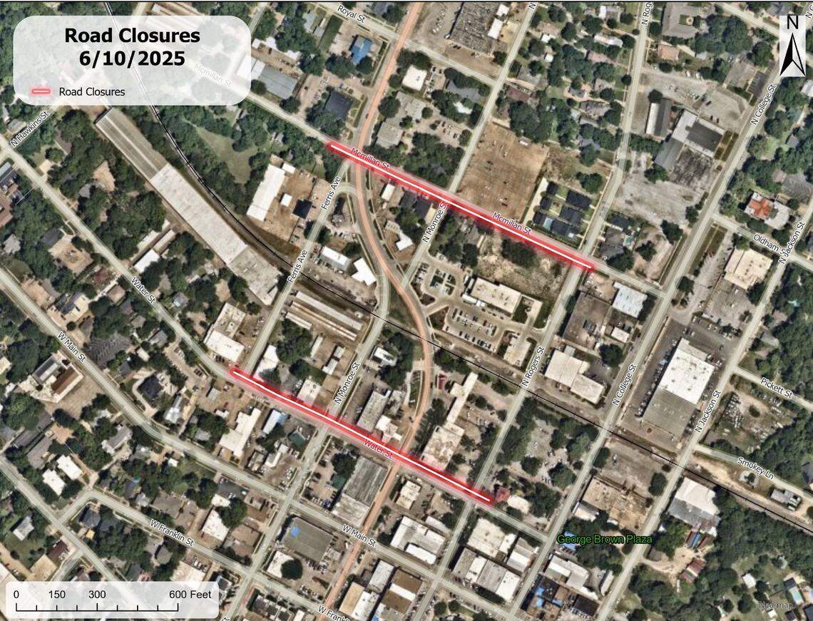 Waxahachie road closures due to train derailment on Tuesday, June 10.