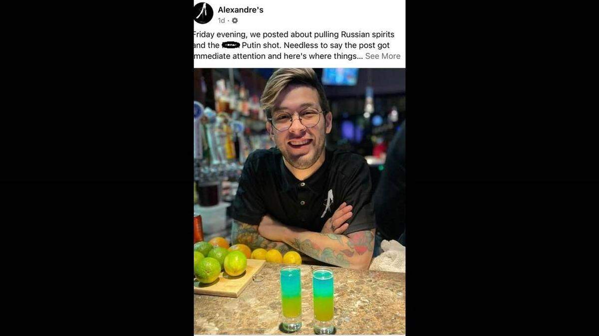 A bar in Dallas is serving “---- Putin” shots and shared its recipe for the layered shot.