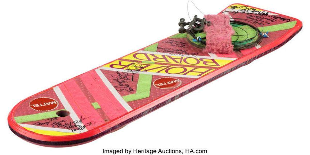 The screen-used hoverboard prop from “Back to the Future Part II” sold for $237,500.
