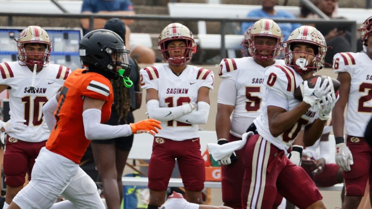 Saginaw wide receiver Aidan Collier (0) is a nominee for the Fort Worth-area Player of the Week.