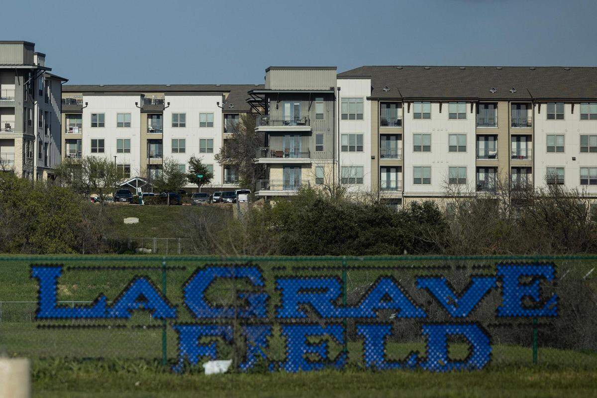 The Kelley at Samuels Avenue apartments are directly behind the historic LaGrave Field on what will become the future Panther Island development in Fort Worth on Tuesday, March 12, 2024.