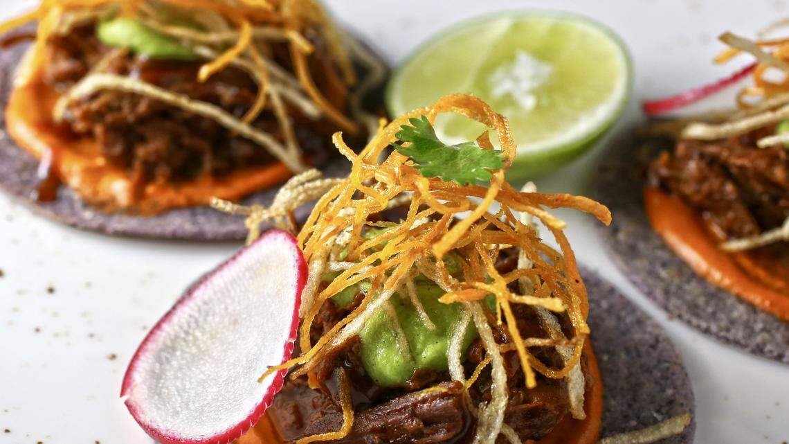 Short rib tacos at Toro Toro, a Washington tapas restaurant opening here as a steakhouse.