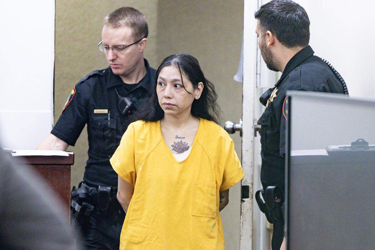 Cindy Rodriguez-Singh appears in court for her consultation hearing in District Court 372 at the Tim Curry Criminal Justice Center in Fort Worth on Thursday, Oct. 16, 2025. Rodriguez-Singh appears in Tarrant County Court for the first time since being arrested in India. She is charged with capital murder in the disappearance of her 6-year-old son, Noel, whose body has not been found.