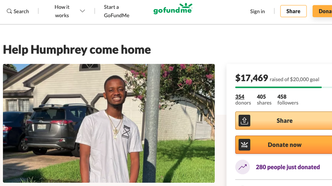 Humphrey Magwira, a 20-year-old college student, was shot and killed after causing a minor car crash, cops say.