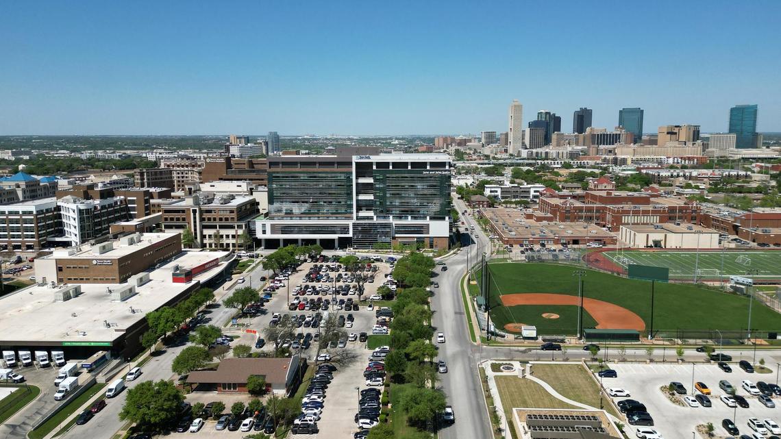 Fort Worth’s medical district on Tuesday, April 7, 2025.