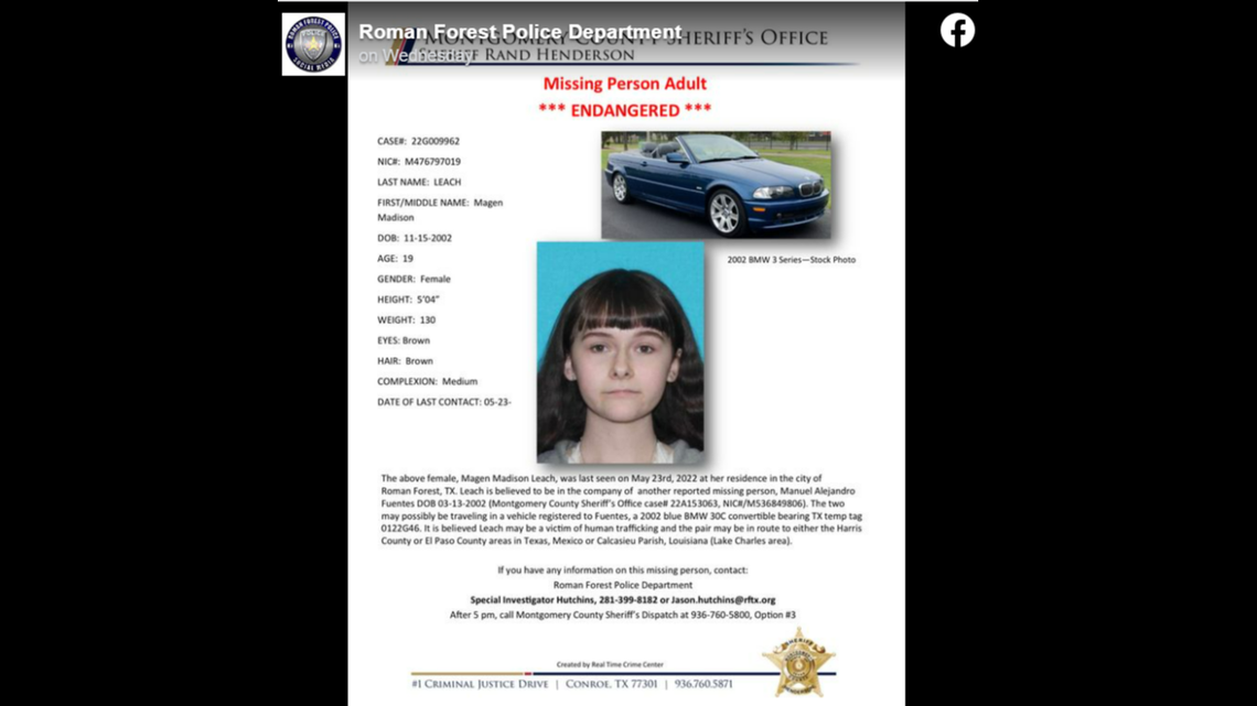 Megan Madison Leach was last seen on May 23.