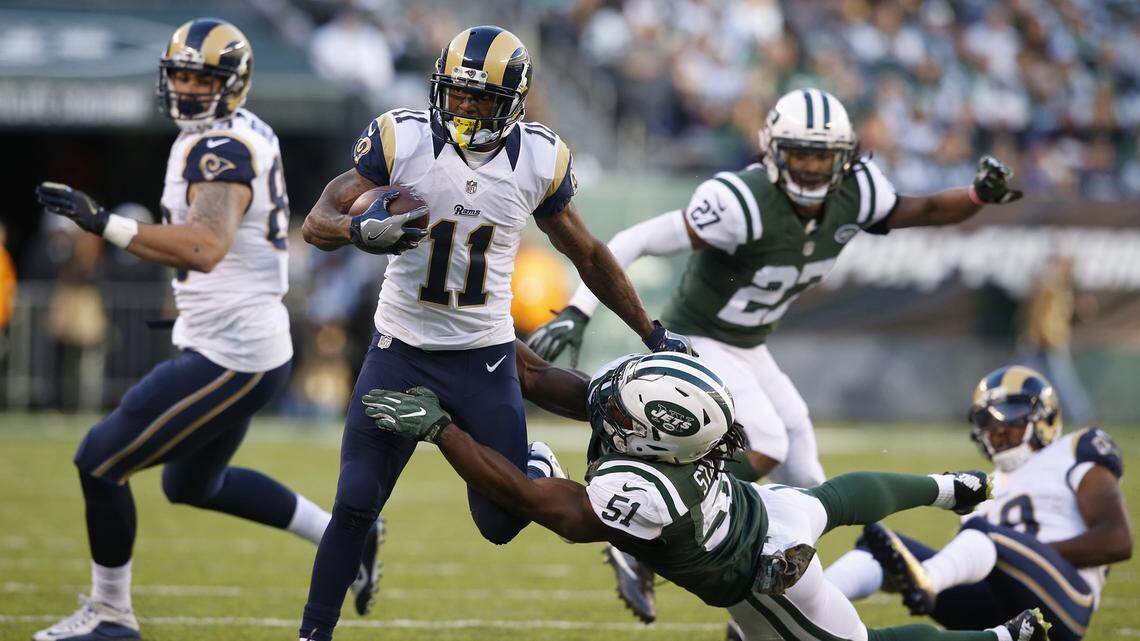 The Dallas Cowboys acquired Los Angeles Rams receiver Tavon Austin in a trade during the fifth round of the NFL Draft Saturday.