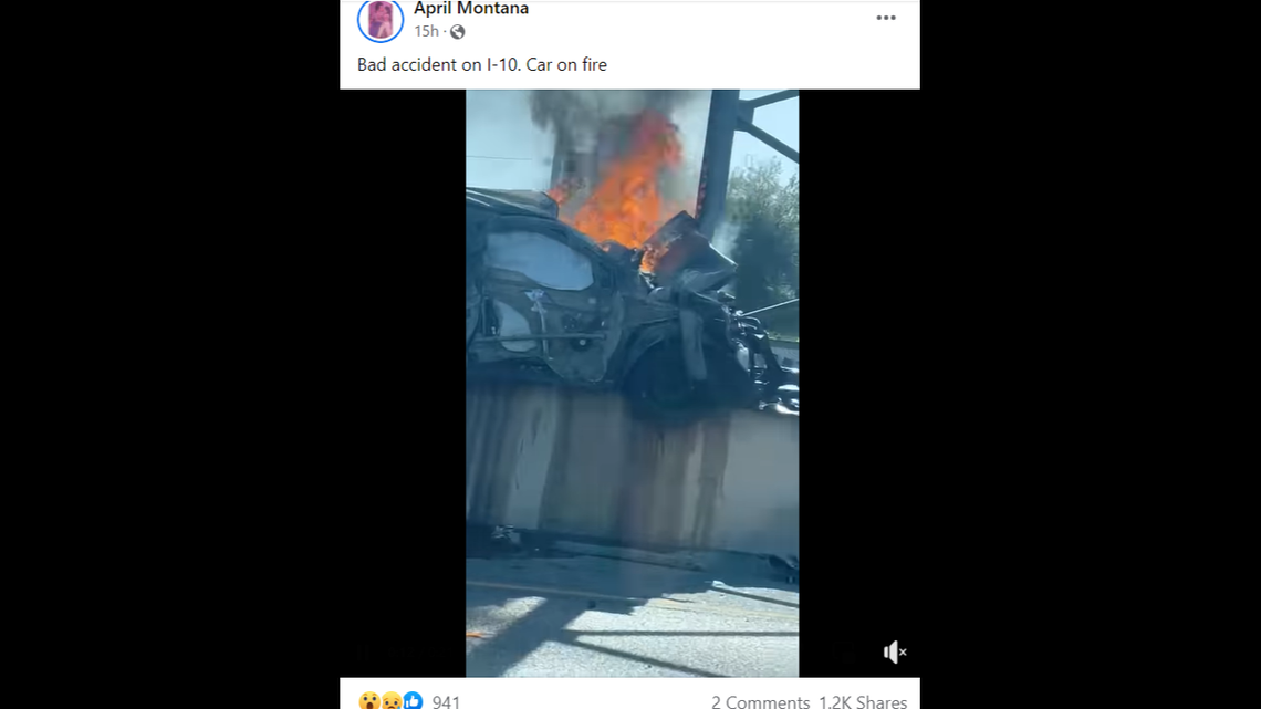 A big rig crashed into highway traffic after a tire blew out, according to police in San Antonio, Texas.