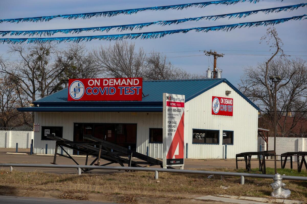 AutoMaxx, once a used car lot and repurposed into an On Demand Covid Test facility, sits on Hemphill Street in Fort Worth on Wednesday, Jan. 11, 2023. The building has been proposed to be rezoned as a residential area and razed for a two-story townhome.