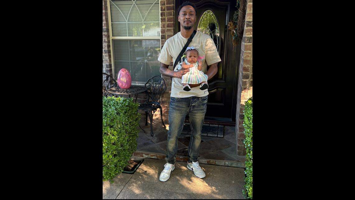 Cody Davontae Scott, pictured with his daughter Chloe, was shot and killed in August by a Fort Worth singer who now faces a murder charge, police said.