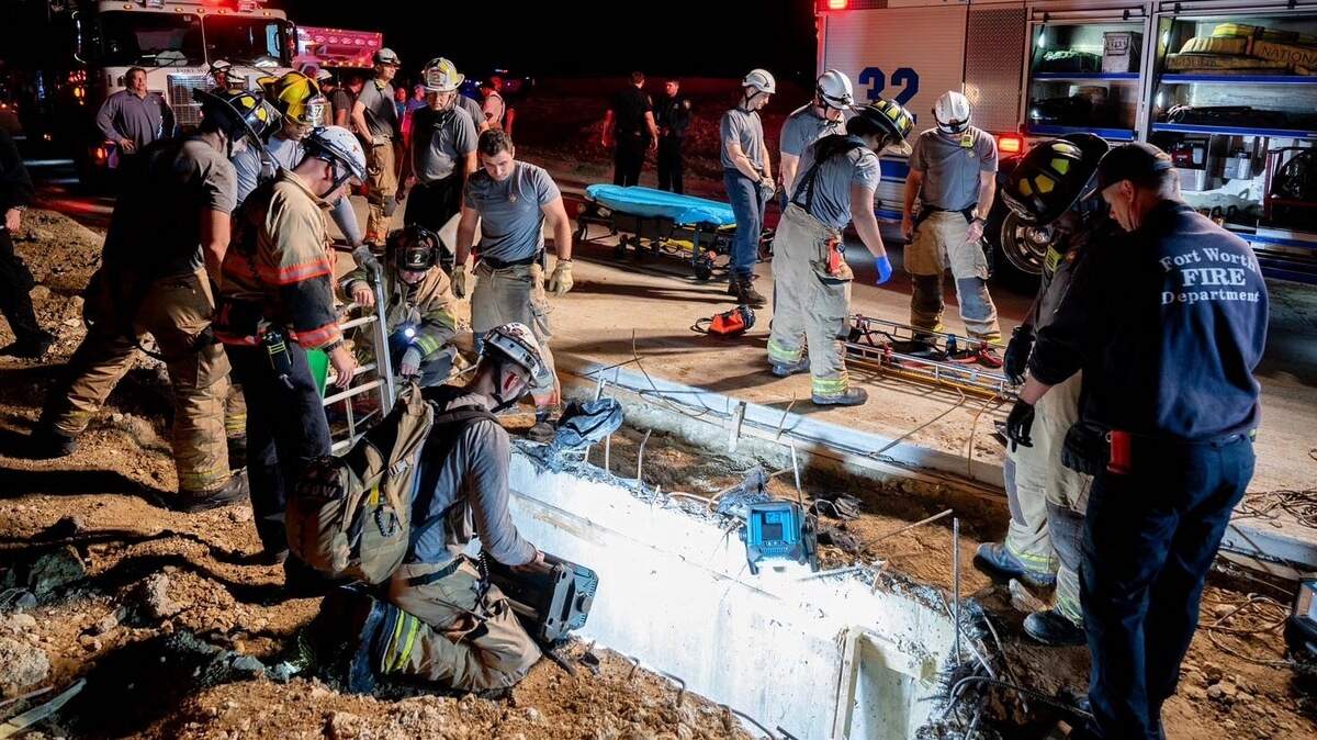 Fort Worth firefighters rescued a man who fell into a storm drain Sunday night, Nov. 5, 2023.