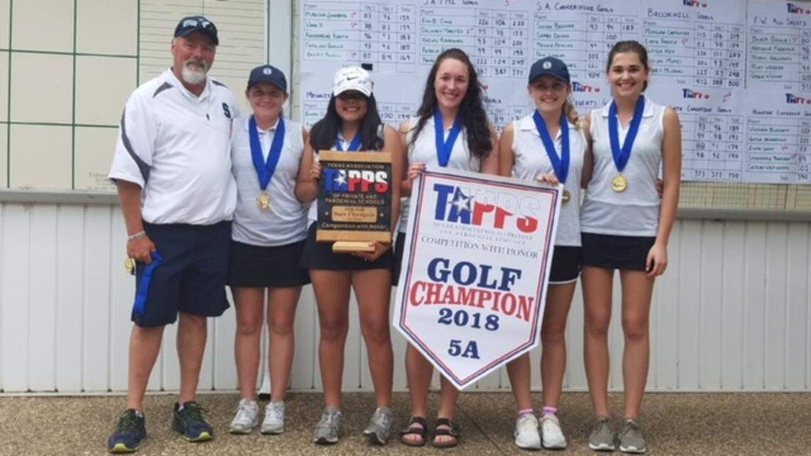 The All Saints girls golf team won a TAPPS state title on May 2.