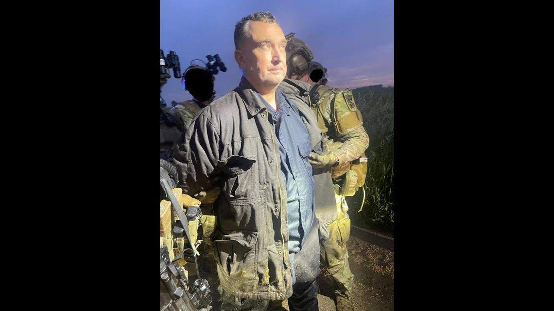 Vance Luther Boelter being taken into custody on Sunday, June 15, 2025.