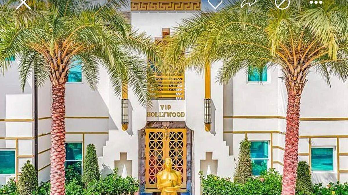 The exterior looks like something straight out of a movie.