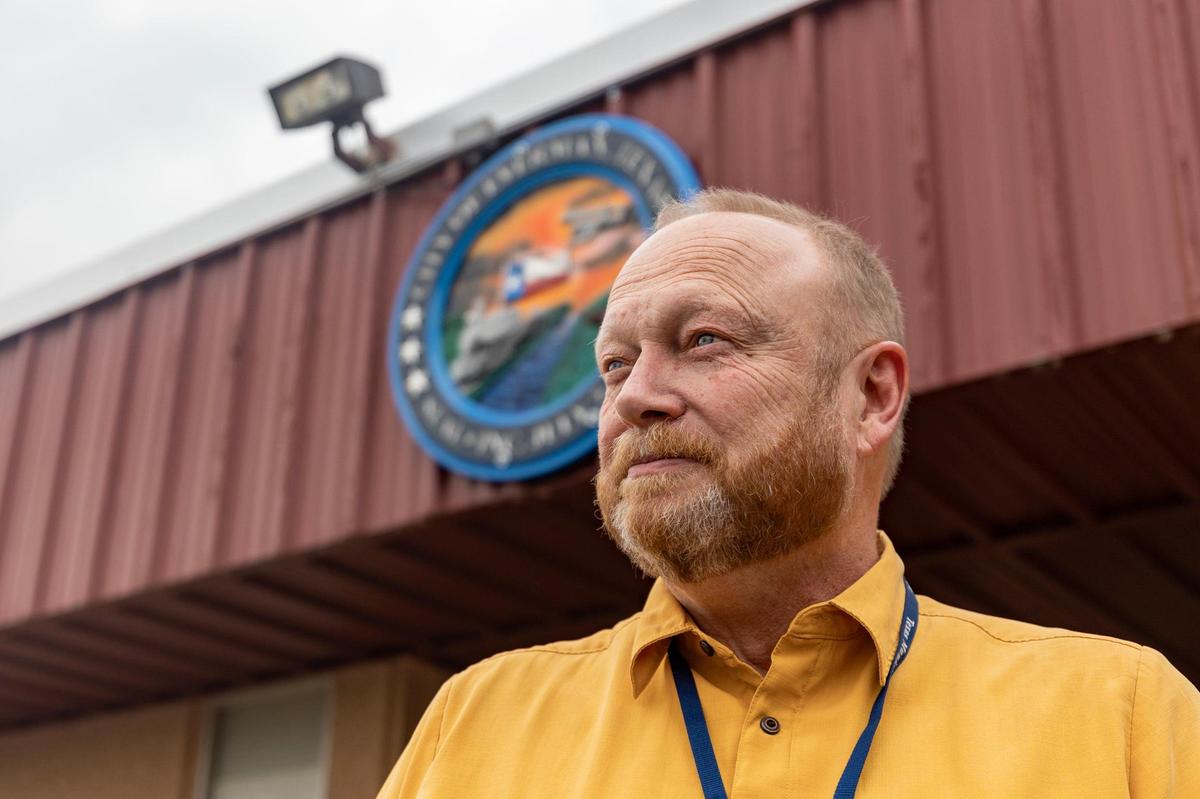Mayor Ray Richardson poses for a portrait in his office at Everman City Hall on Tuesday, April 4, 2023. “When it comes to situations like this, Everman people, they really stand out,” said Richardson. “When it comes to helping people in need.”
