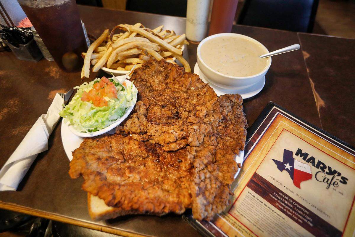 Strawn, a small rural town in Texas, is famous for the chicken fried steak at Mary’s Cafe.