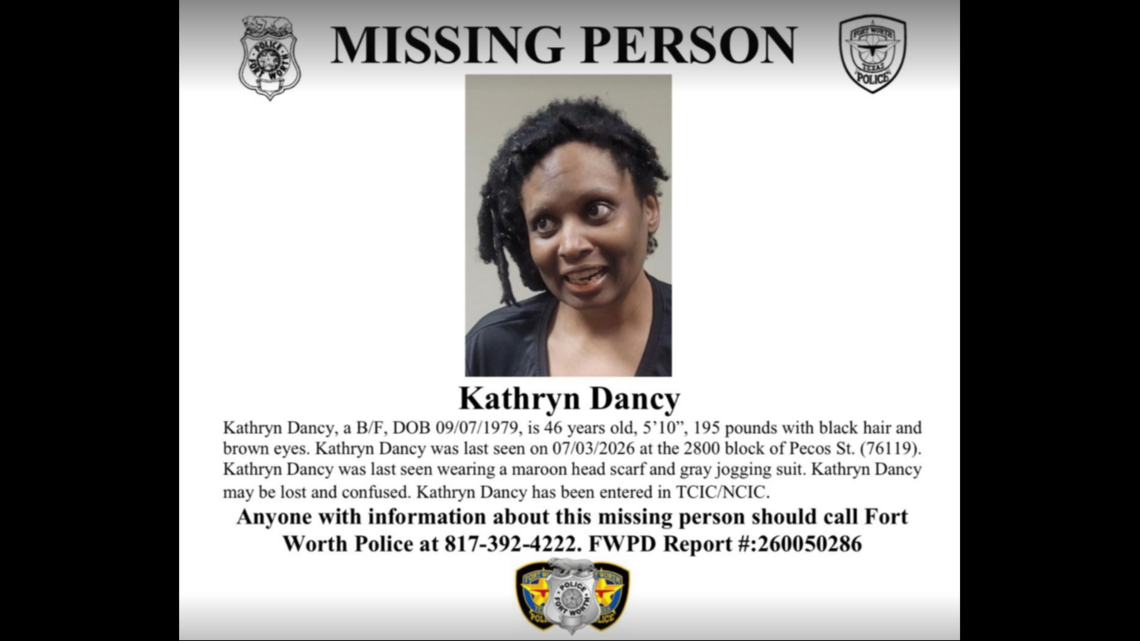 Fort Worth police ask for help to find missing 46-year-old woman