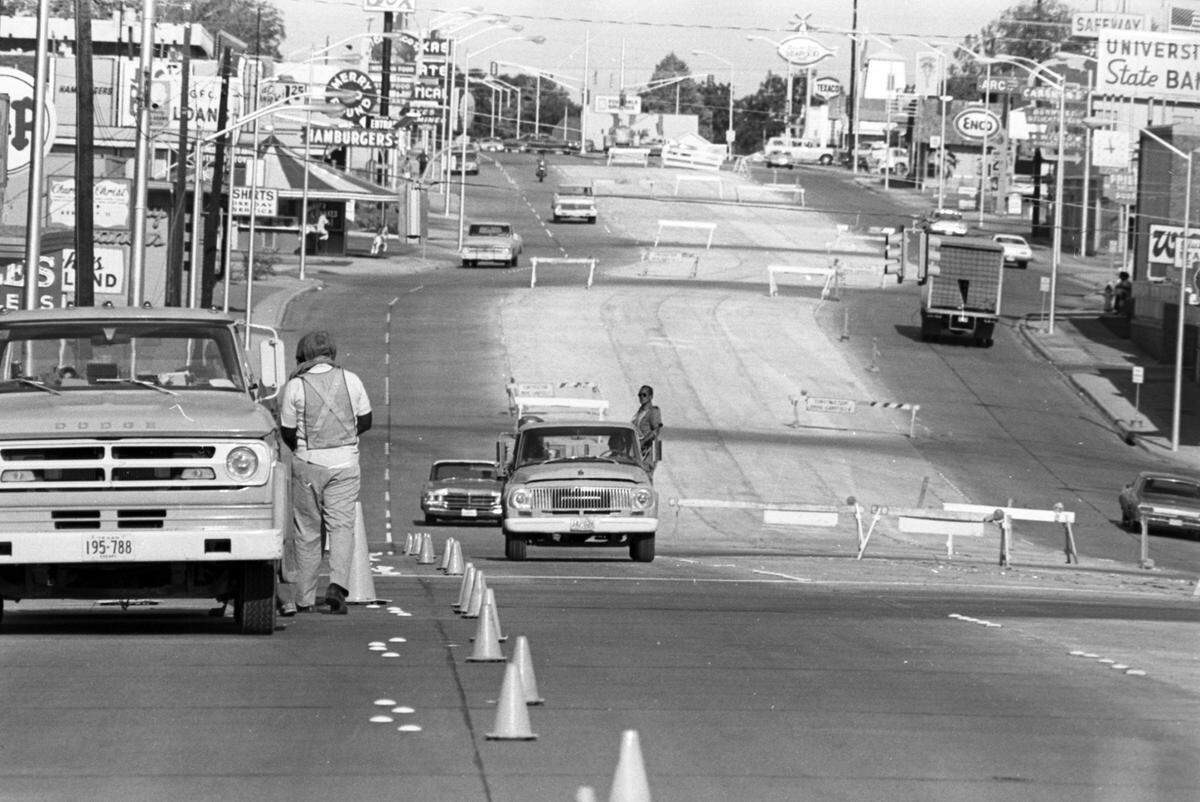 July 28, 1972: Construction on West Berry Street in Fort Worth.