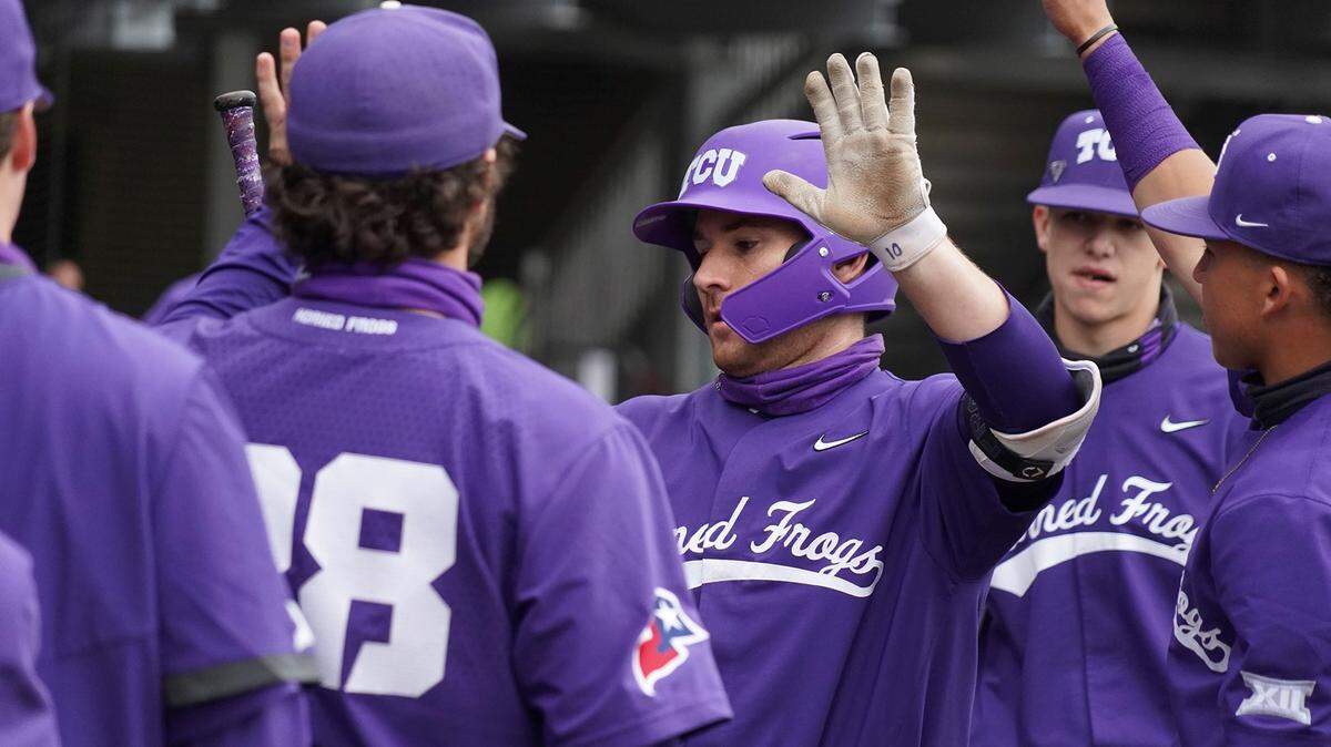 Catcher Zach Humphreys has scored a team-high 25 runs for the Frogs this season.