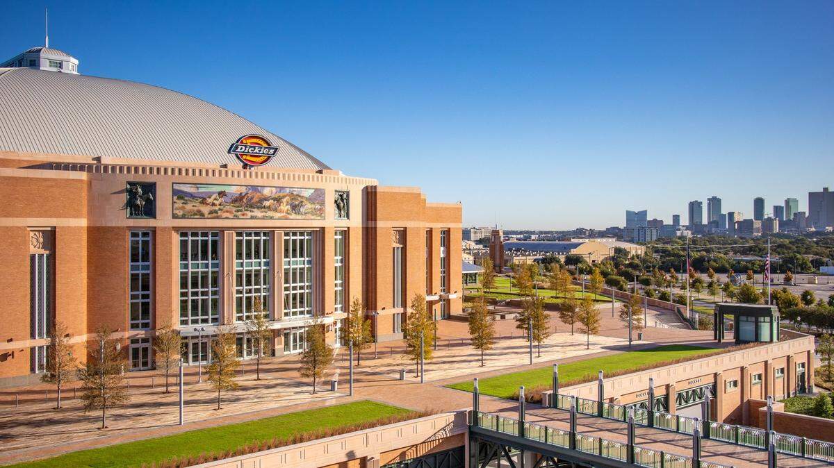 The 14,000-seat Dickies Arena was built for the Fort Worth Stock Show and Rodeo, but also hosts concerts, graduations and sports.