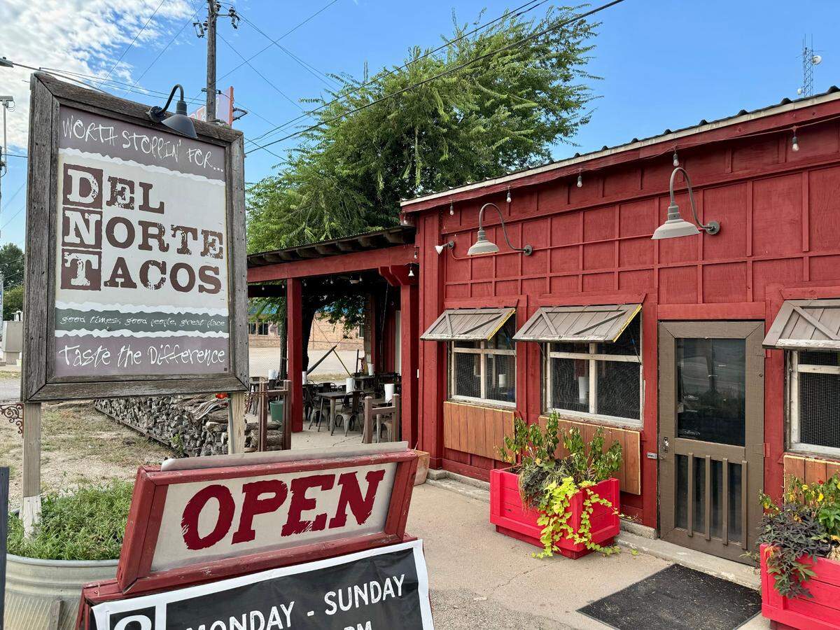 DelNorte Tacos is in a converted gas station in the Johnson County town of Godley, as seen August 11, 2024.