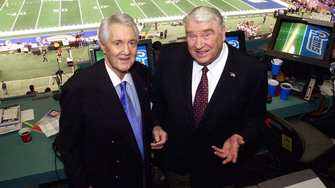 Longtime CBS and Fox broadcaster Pat Summerall, left, worked with John Madden for much of his 40 years of calling NFL games. He died in April 2013.