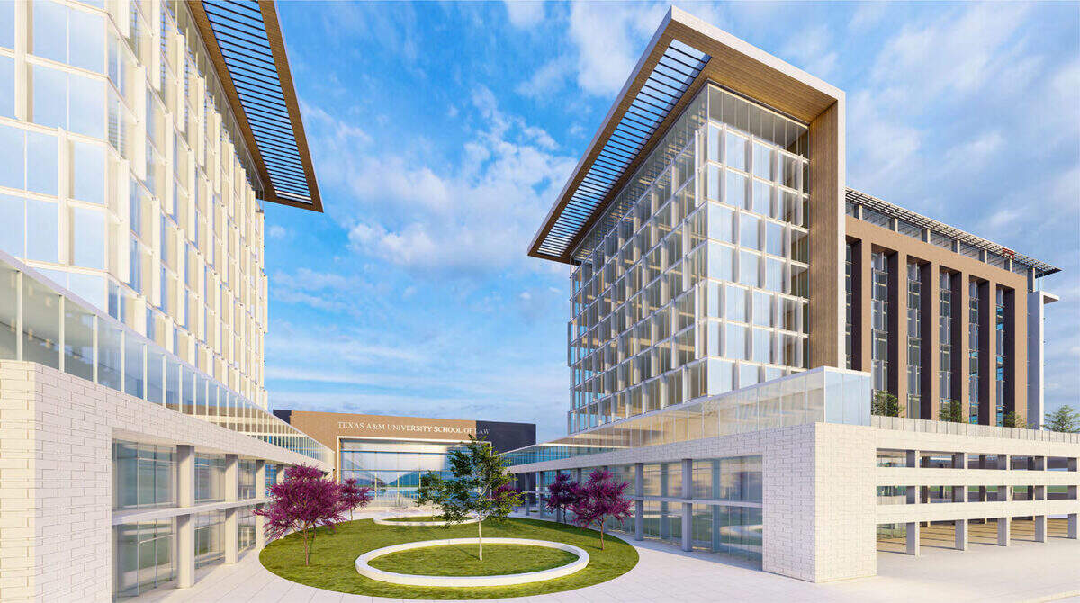An artistic rendering of Texas A&M-Fort Worth in downtown.