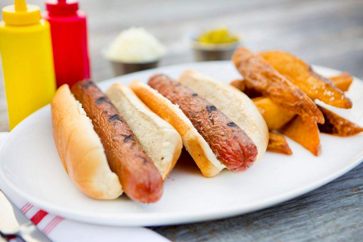 Wagyu hot dogs are an occasional special at B&B Butchers & Restaurant in Fort Worth.