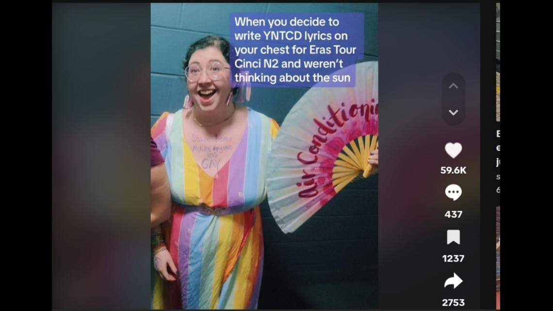 Taylor Swift fan wrote famous lyric on body — and it turned into a hilarious sunburn