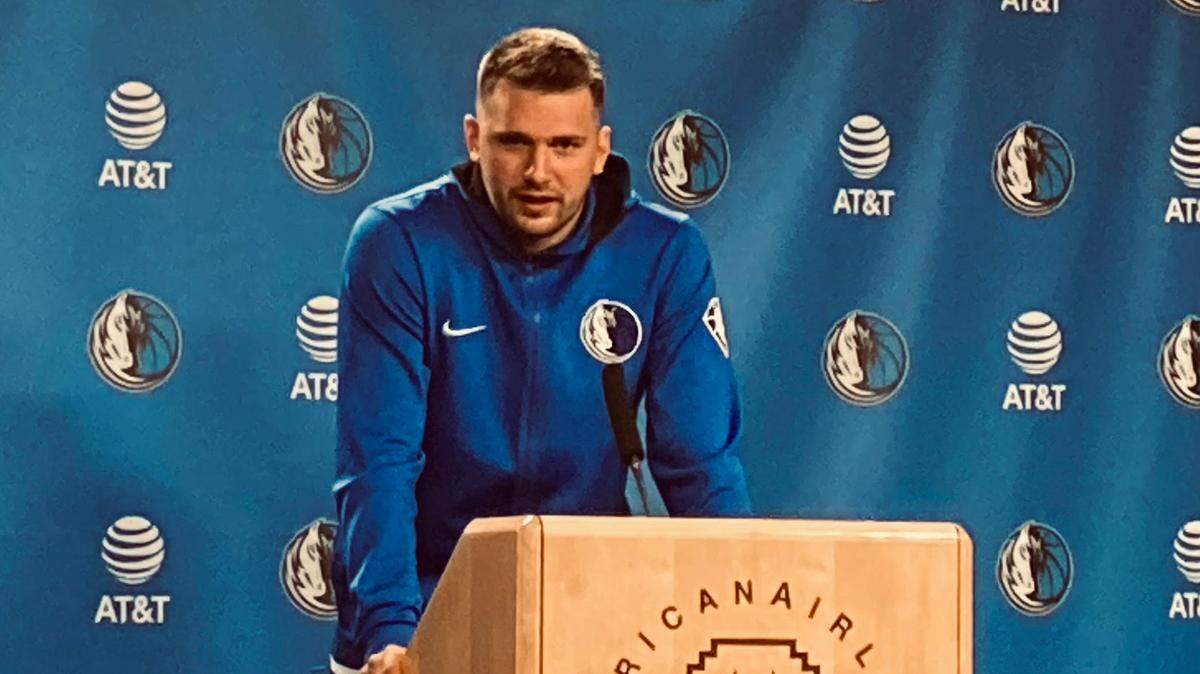 Dallas Mavericks All-Star forward Luka Doncic looked like he’s in midseason shape at the Mavs’ media day on Monday at the American Airlines Center.
