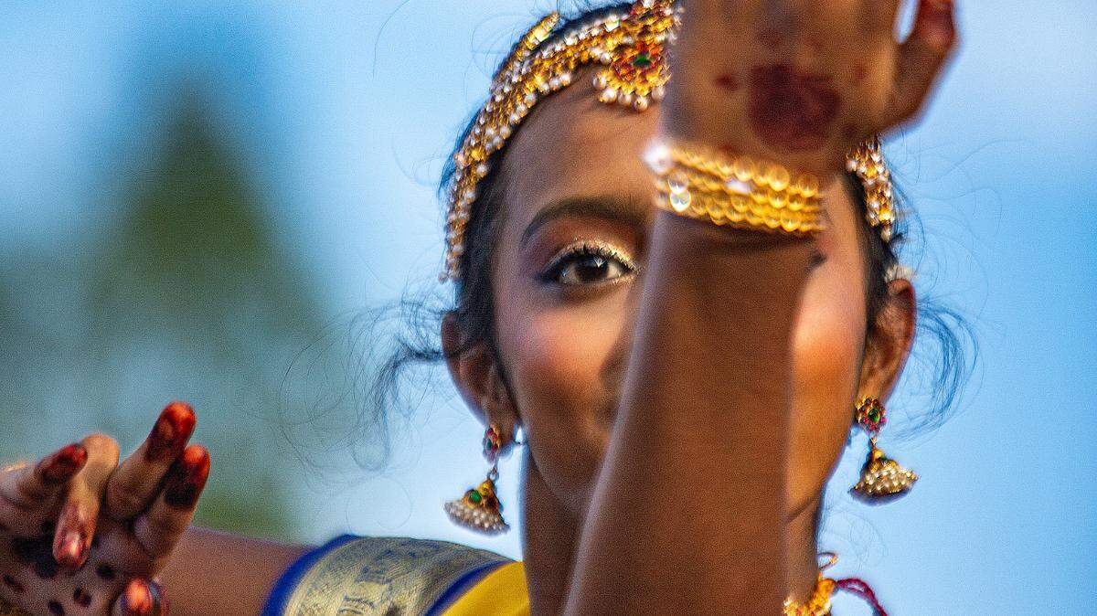 Julia Nunackel, 11, performs a dance during the celebration of Diwali in Southlake, Texas, Saturday, Oct. 22, 2022. Diwali is a Hindu religious festival of lights and is one of the most important festivals within Hinduism. The festival usually lasts five days, or six in some regions of India, and is celebrated during the Hindu lunisolar month Kartika.