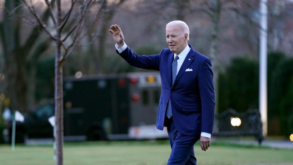 President Joe Biden, on the South Lawn of the White House before boarding Marine One on Friday, will discuss veterans health care during his visit to Fort Worth on Tuesday.