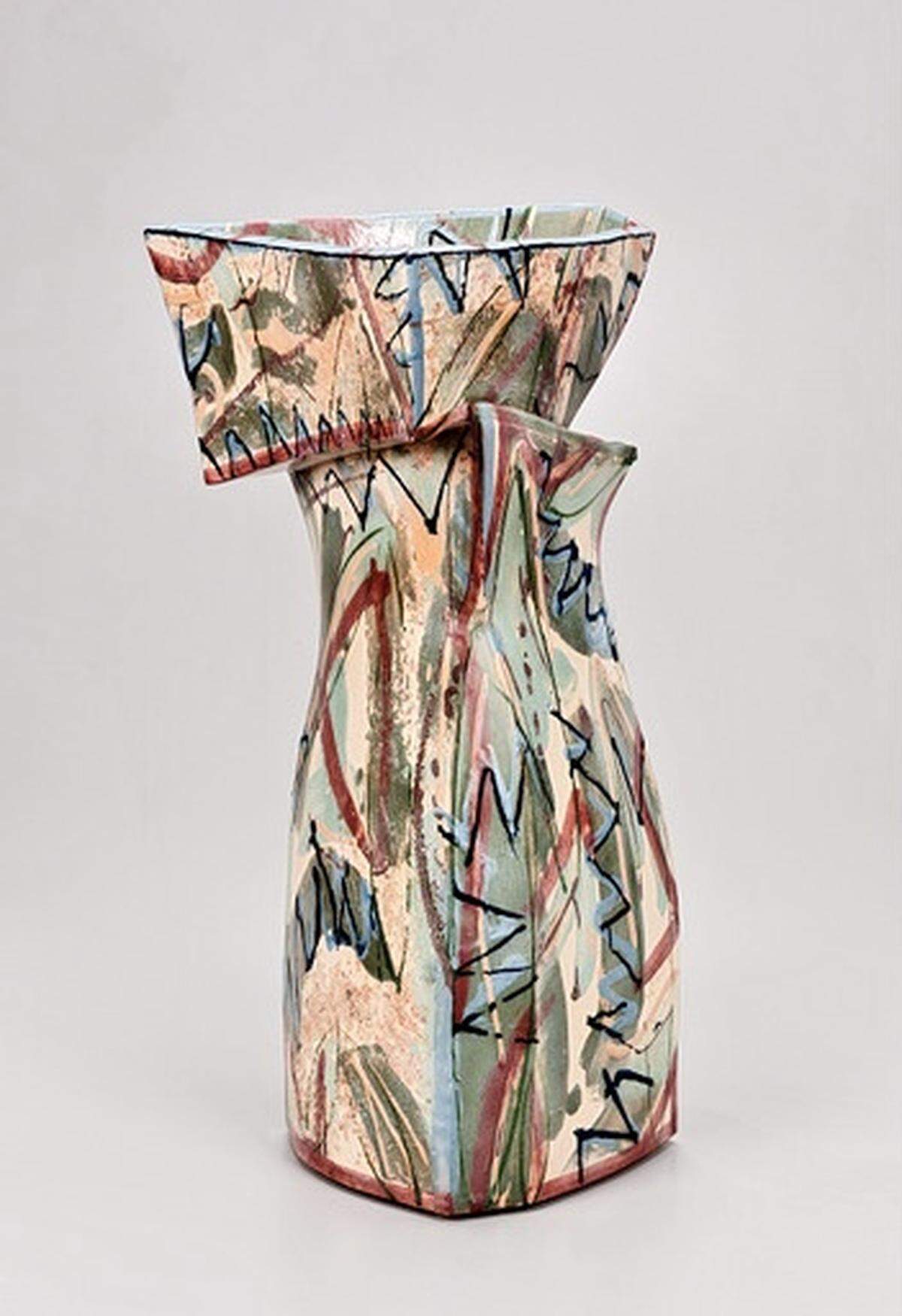 British artist Alison Britton’s 1984 “Big Pot With Green and Brown Painting” was donated to the Metropolitan Museum of Art in New York by Robert A. Ellison Jr.