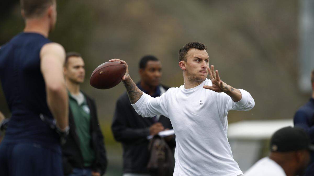 Johnny Manziel participated in the University of San Diego's Pro Day last week. He'll be throwing at the Texas A&M Pro Day today.