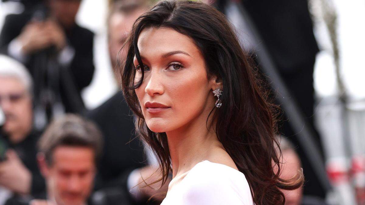 Bella Hadid pictured at the 75th annual Cannes film festival at Palais des Festivals on May 26, 2022 in Cannes, France.