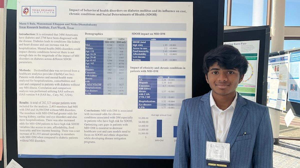 Only a senior, Manu Bala of Southlake is already making presentations around the world as he wants to help make artificial intelligence a bigger part of the medical world.