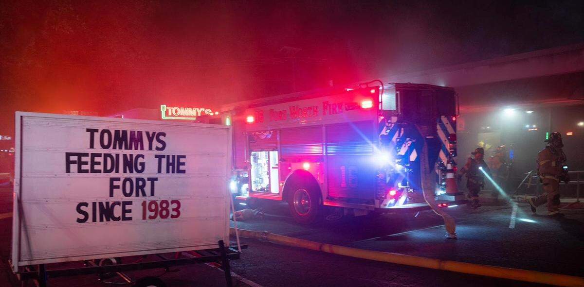 Tommy’s Hamburger Grill at 5228 Camp Bowie Blvd. in Fort Worth was damaged by a fire Friday morning, May 9.