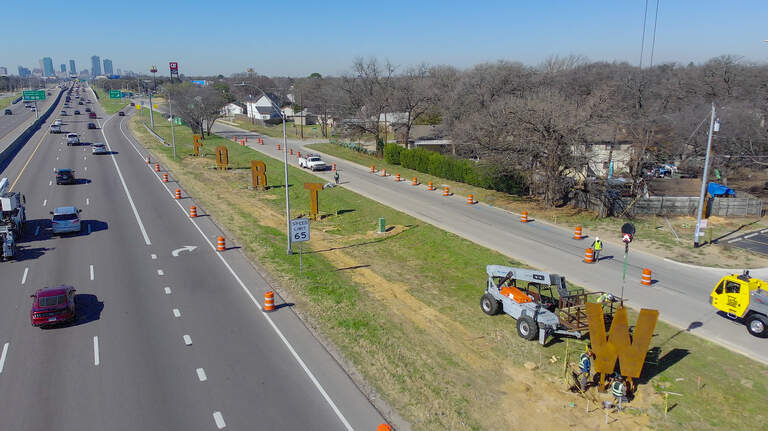 Have you noticed Fort Worth’s new welcome art on State Highway 121?