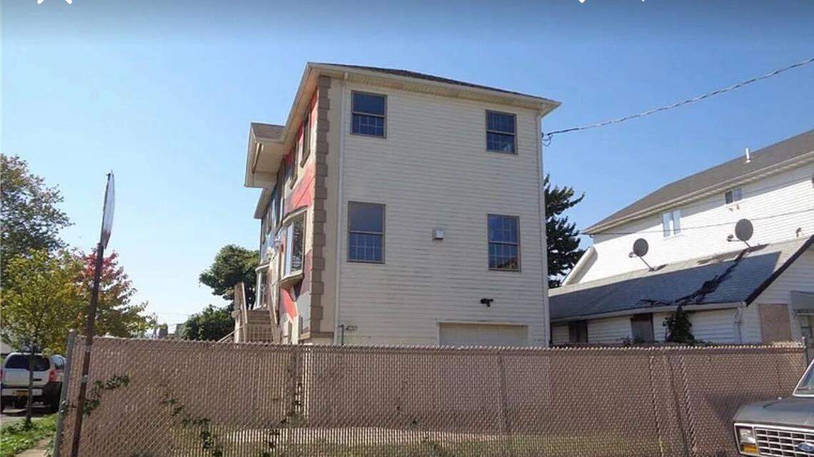 While the rest of the house has an ordinary paint job, the front is turning heads on social media.