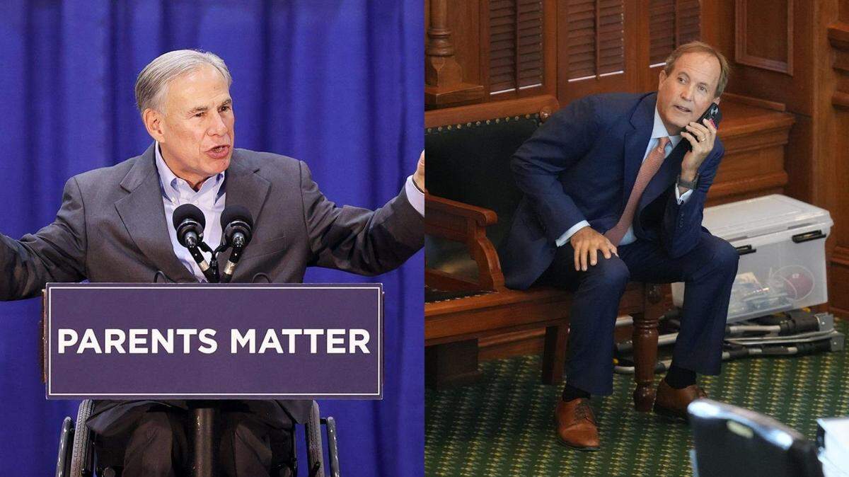 Texas Gov. Greg Abbott (left) and State Attorney General Ken Paxton are getting a test of their political muscle Tuesday as both are looking to unseat Republican incumbents over both political and personal issues.