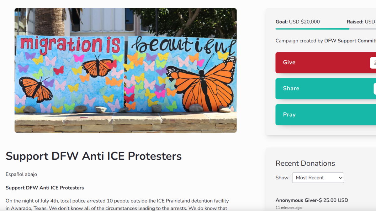 A screenshot of a crowdfunding campaign.