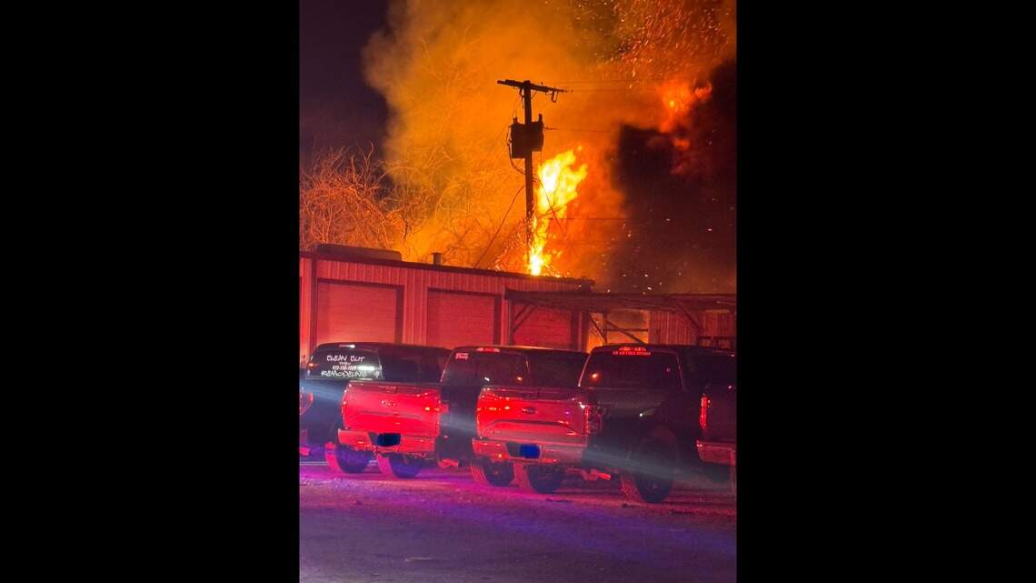 Three-alarm fire damages multiple buildings in west Arlington, officials say